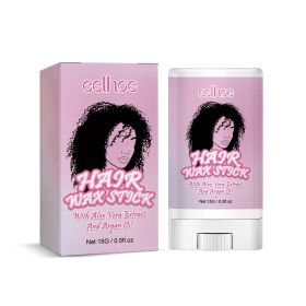 EELHOE Hair Wax Stick, Long Lasting Hair Setting Smoothing Frizzy Small Broken Hair Natural Luster Solid Hair Oil Bar