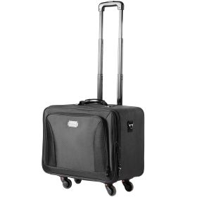 Rolling Makeup Train Case Large Storage 3 Tiers, Convenient Carry With Handle, Wheels, Strap