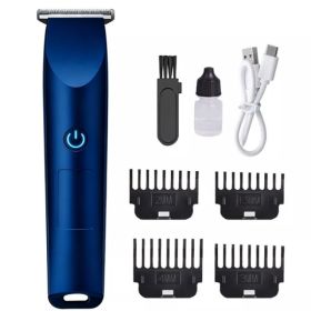 Men Pro Electric Hair Clippers Beard Trimmer Cutting Barber Shaving Machine Blue (Logistics Only For USPS.TK/TMEU Only For Self-pickup) (Option: defaulttitle)